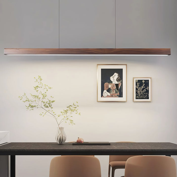 Linear Wooden Pendant Light - Simprolos