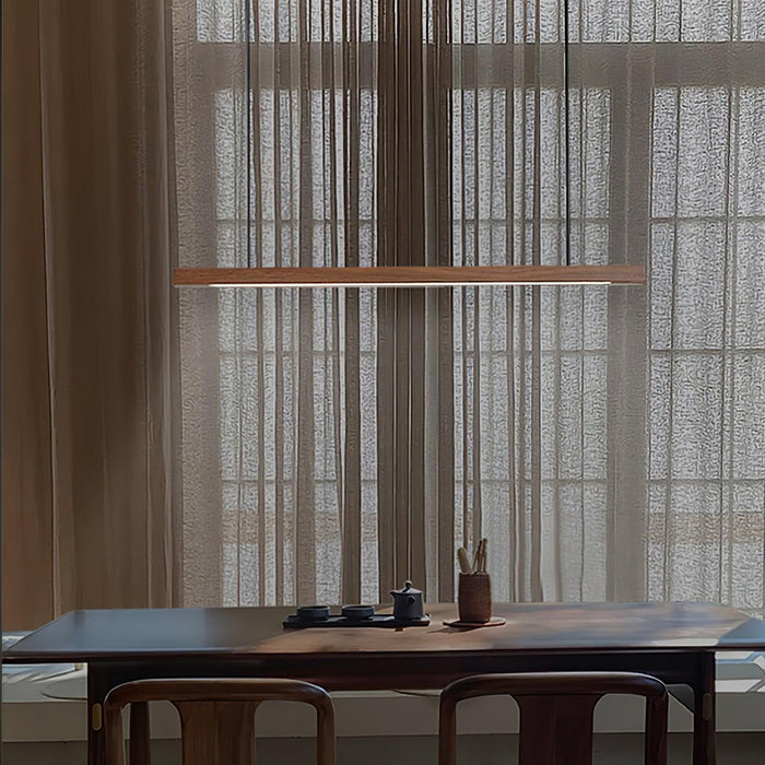 Linear Wooden Pendant Light - Simprolos