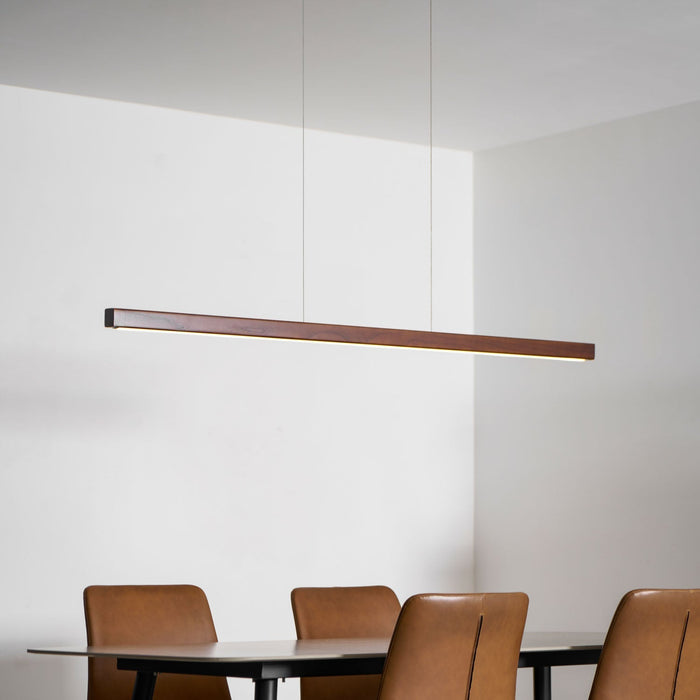 Linear Wooden Pendant Light - Simprolos