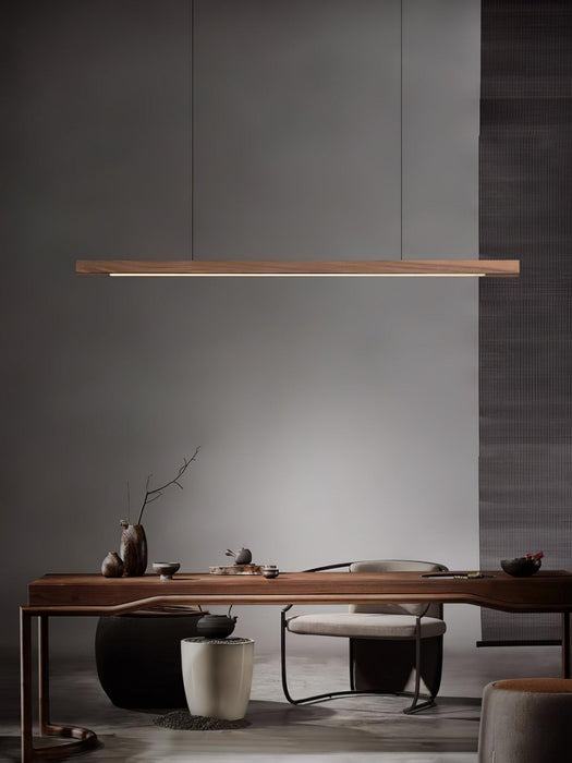 Linear Wooden Pendant Light - Simprolos