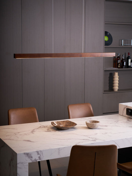 Linear Wooden Pendant Light - Simprolos
