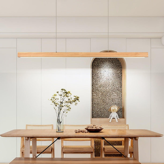 Linear Wooden Pendant Light - Simprolos