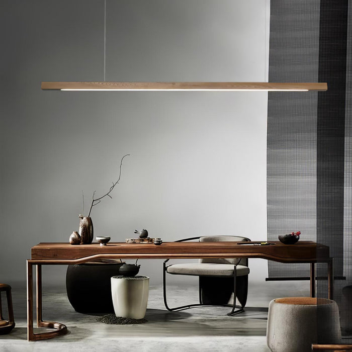 Linear Wooden Pendant Light - Simprolos