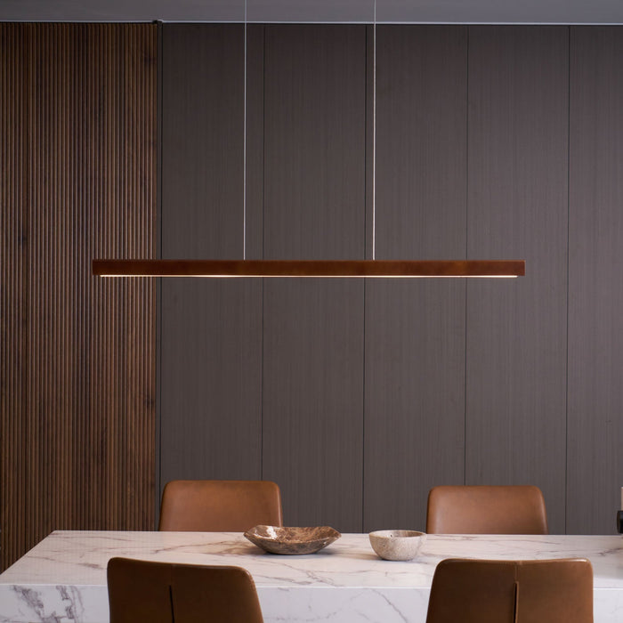 Linear Wooden Pendant Light - Simprolos