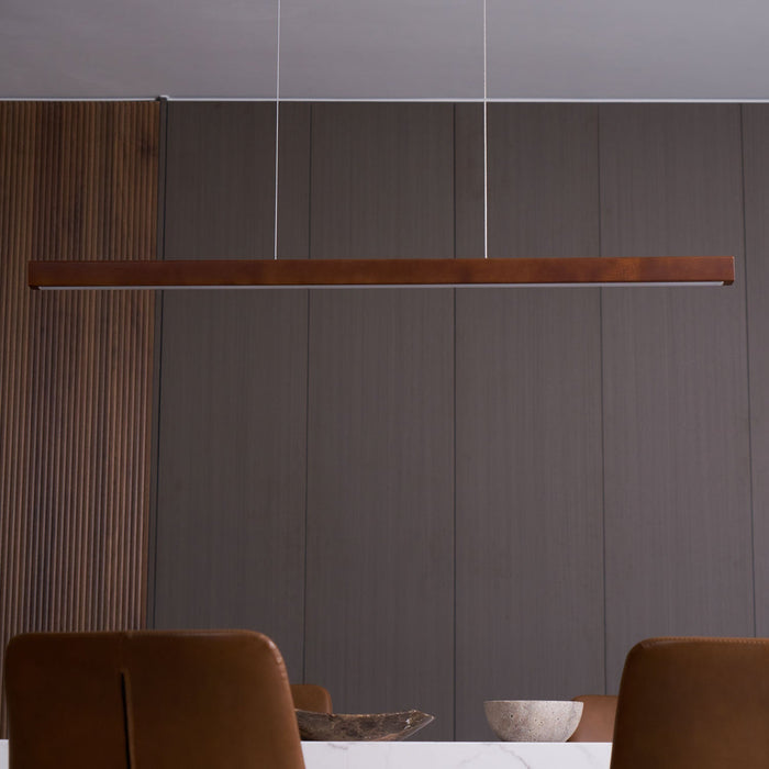Linear Wooden Pendant Light - Simprolos