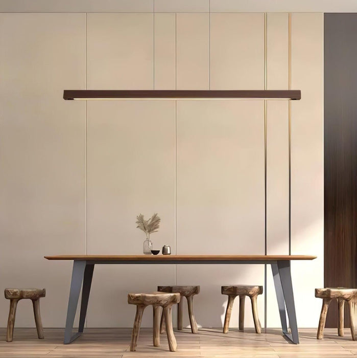 Linear Wooden Pendant Light - Simprolos