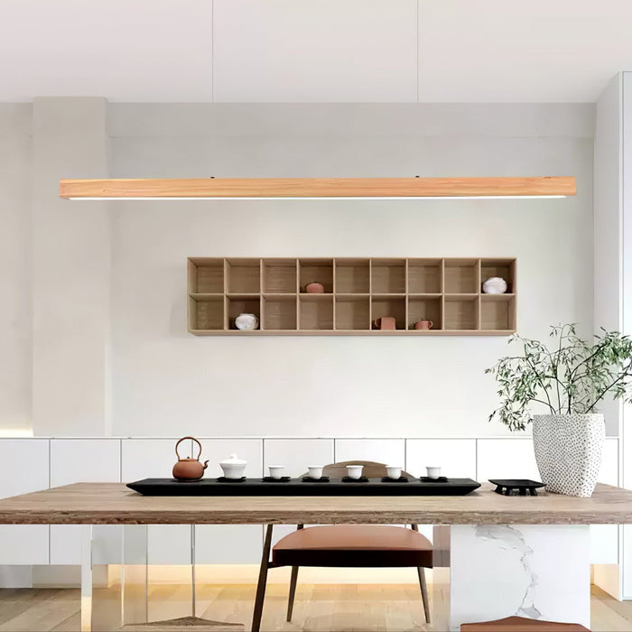 Linear Wooden Pendant Light - Simprolos