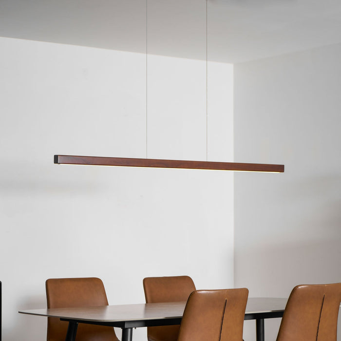 Linear Wooden Pendant Light - Simprolos