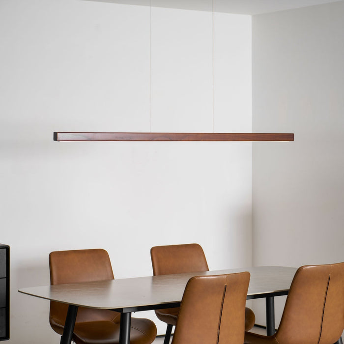Linear Wooden Pendant Light - Simprolos