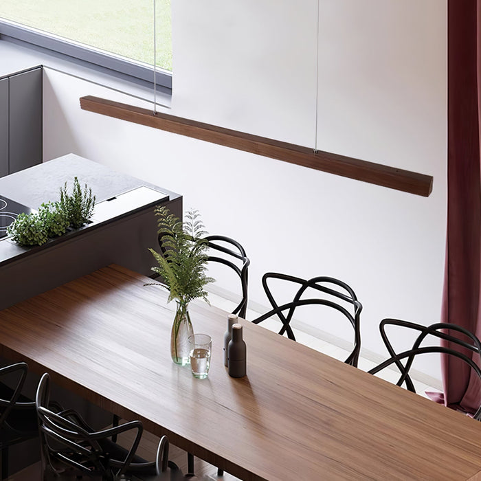 Linear Wooden Pendant Light - Simprolos