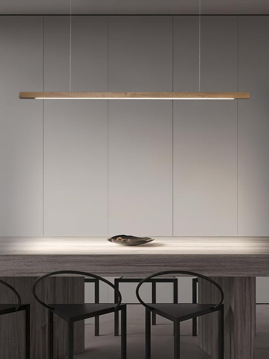 Linear Wooden Pendant Light - Simprolos