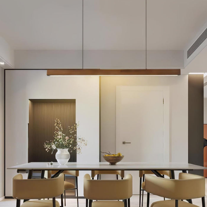 Linear Wooden Pendant Light - Simprolos