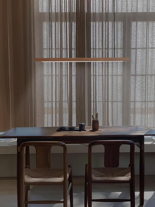 Linear Wooden Pendant Light - Simprolos