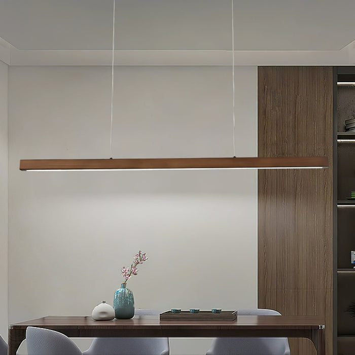 Linear Wooden Pendant Light - Simprolos