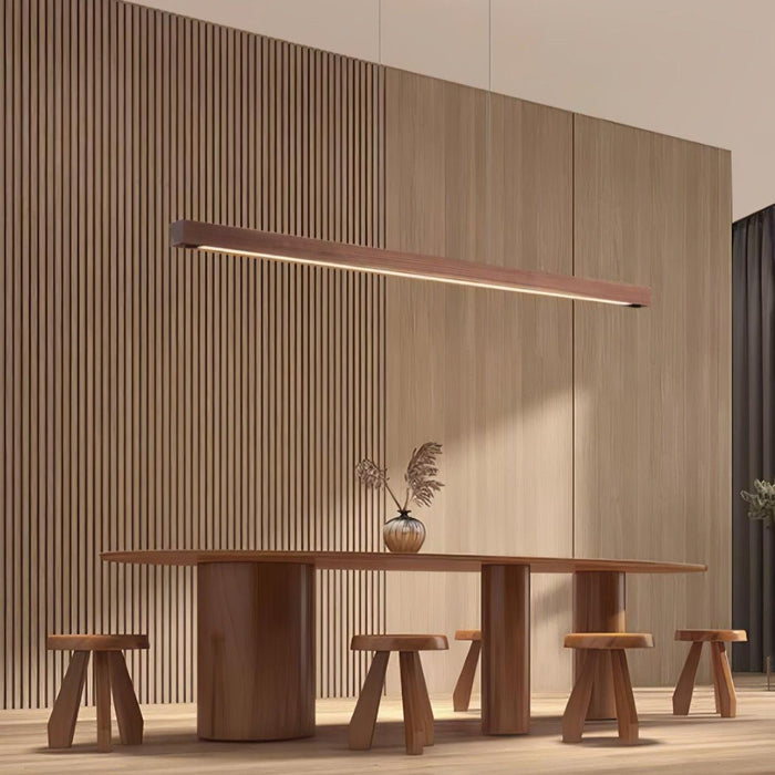 Linear Wooden Pendant Light - Simprolos