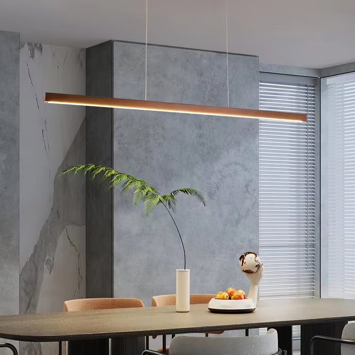 Linear Wooden Pendant Light - Simprolos