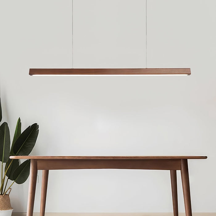 Linear Wooden Pendant Light - Simprolos