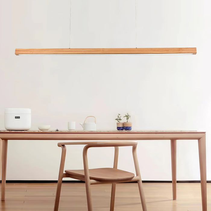 Linear Wooden Pendant Light - Simprolos