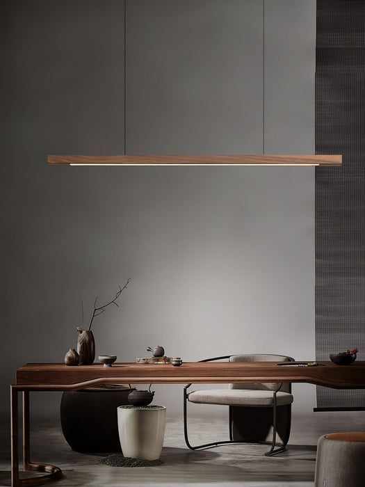 Linear Wooden Pendant Light - Simprolos