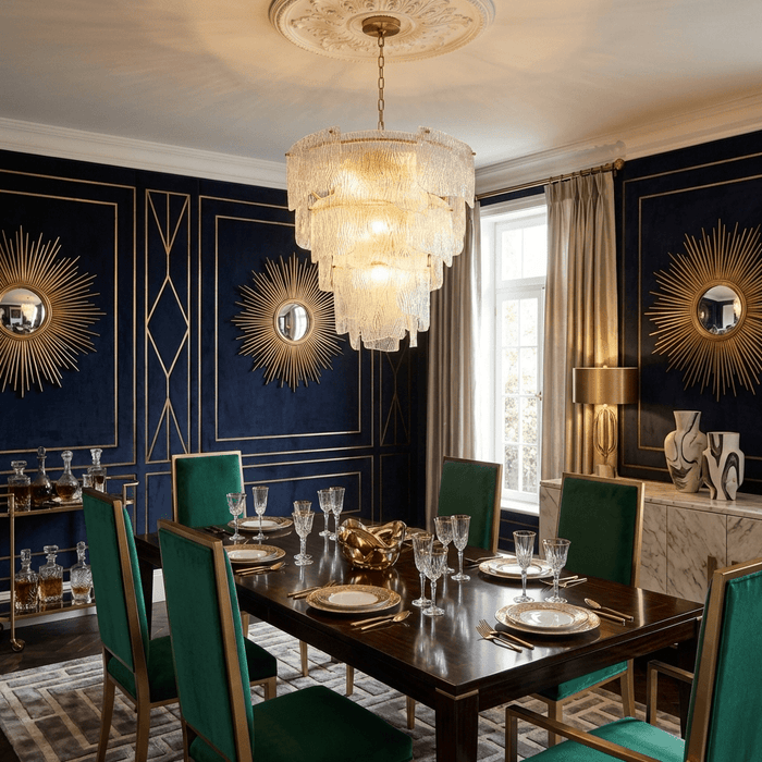 Liora Melted Glass Chandelier - Simprolos