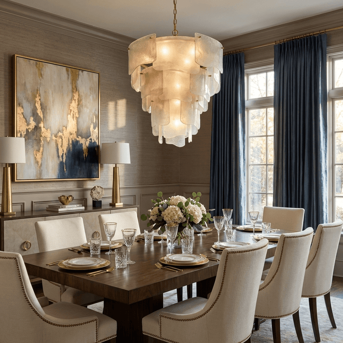 Liora Melted Glass Chandelier - Simprolos