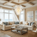 Liora Melted Glass Chandelier - Simprolos