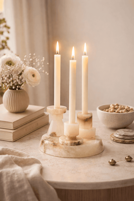 Lithia Tier Marble Candle Holder - Simprolos