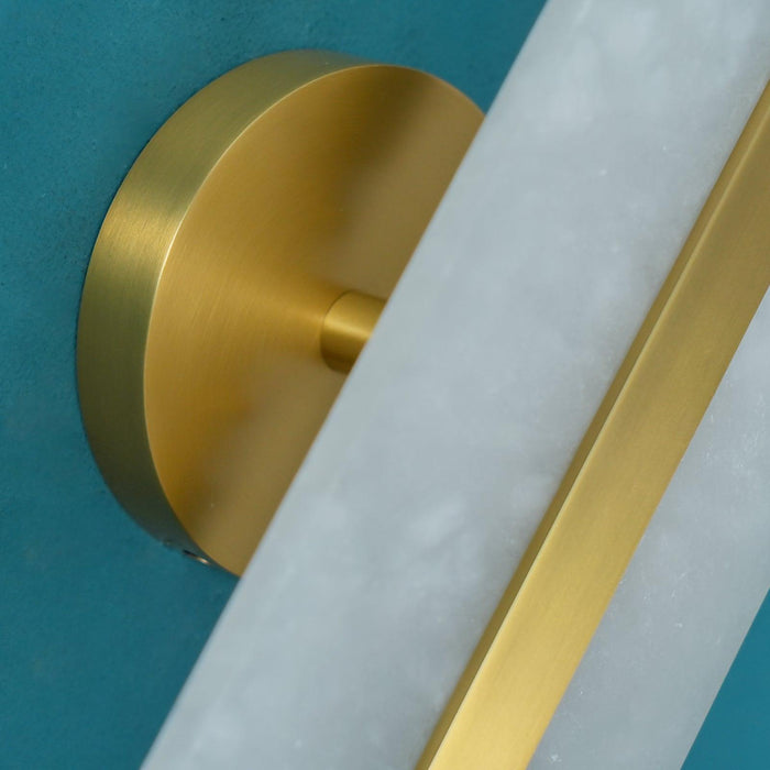 Long Ellipse Alabaster Wall Sconce - Simprolos