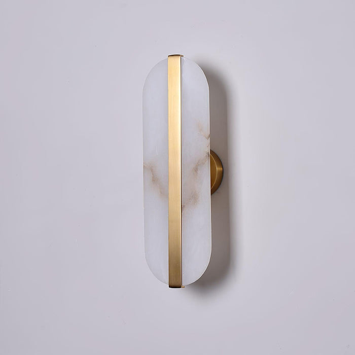 Long Ellipse Alabaster Wall Sconce - Simprolos