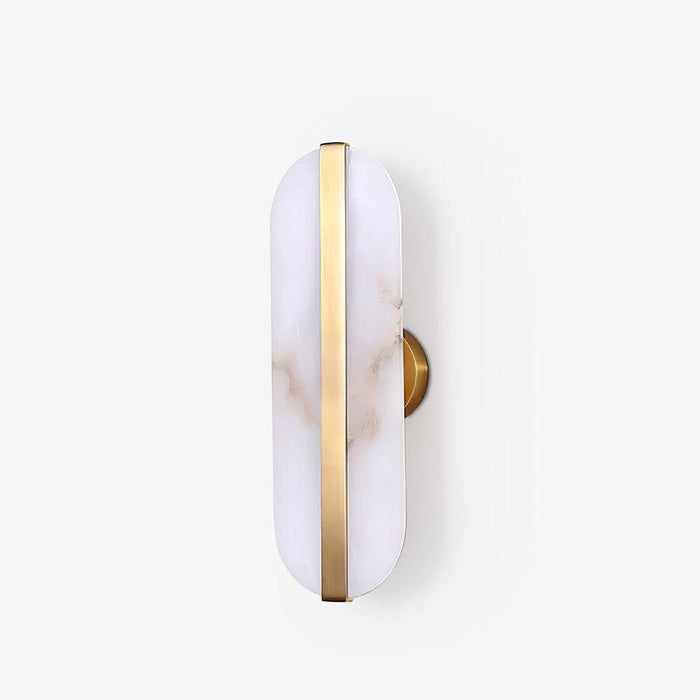 Long Ellipse Alabaster Wall Sconce - Simprolos
