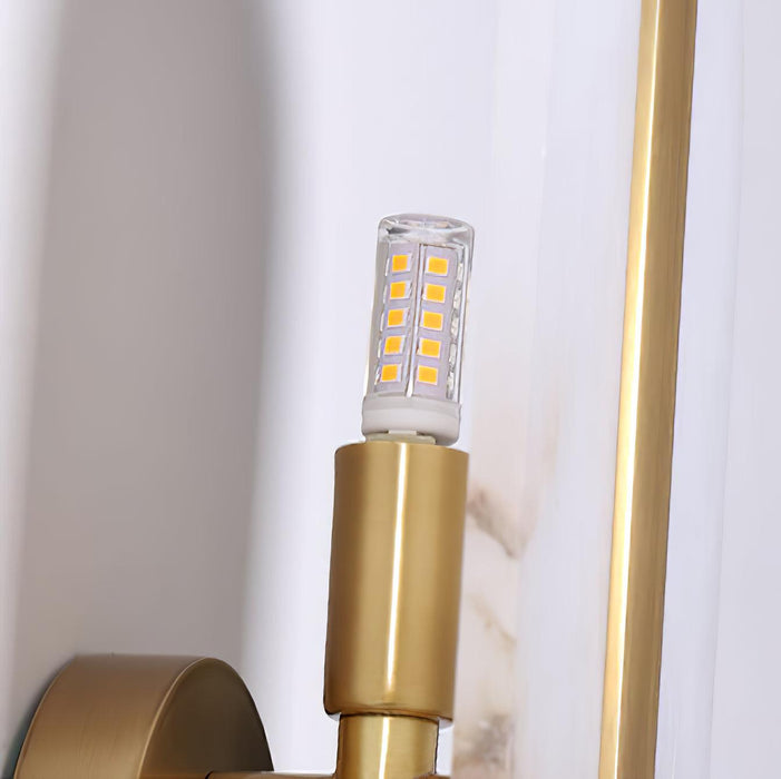 Long Ellipse Alabaster Wall Sconce - Simprolos