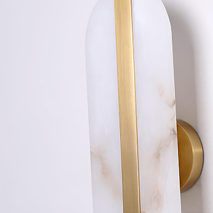Long Ellipse Alabaster Wall Sconce - Simprolos