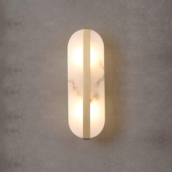 Long Ellipse Alabaster Wall Sconce - Simprolos