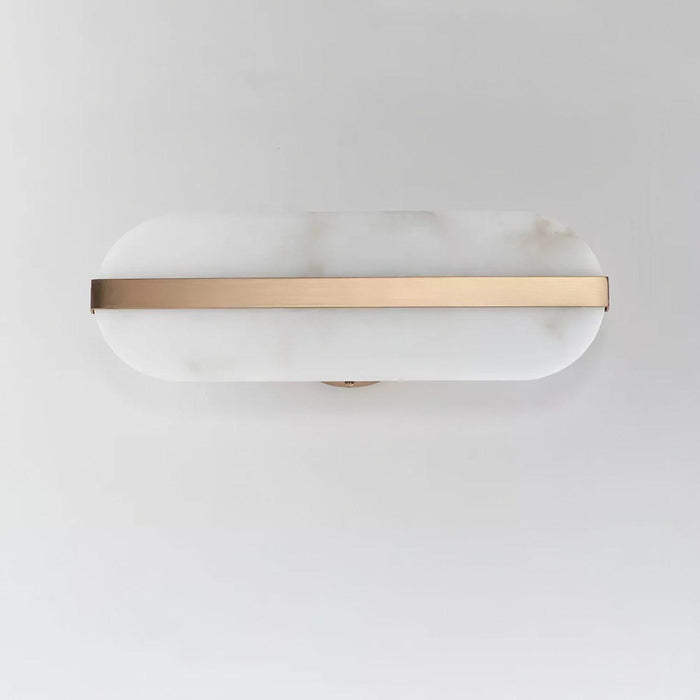 Long Ellipse Alabaster Wall Sconce - Simprolos