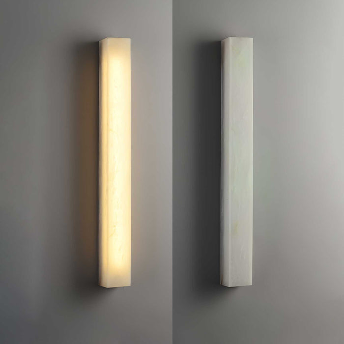 Lucent Pillar Alabaster Wall Light - Simprolos
