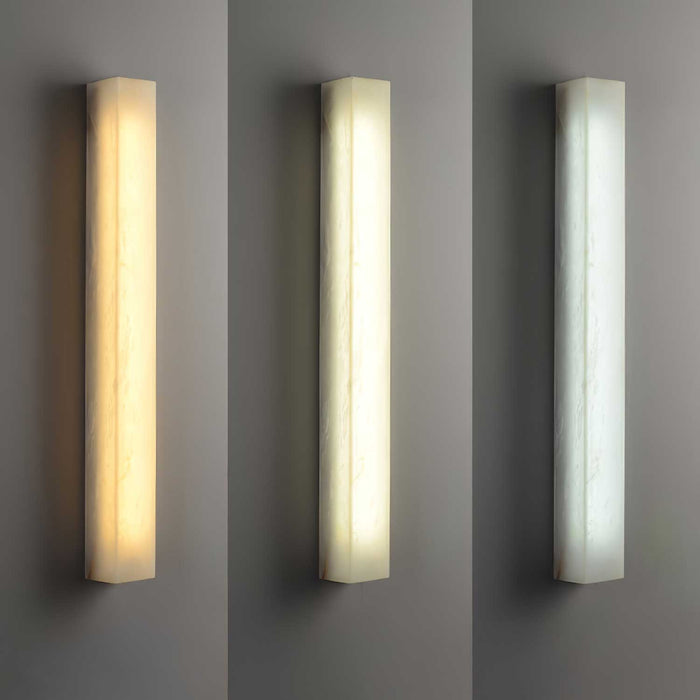 Lucent Pillar Alabaster Wall Light - Simprolos