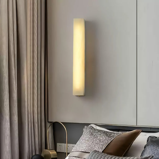 Lucent Pillar Alabaster Wall Light - Simprolos