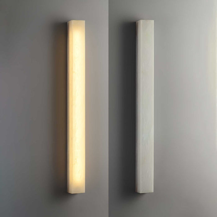 Lucent Pillar Alabaster Wall Light - Simprolos