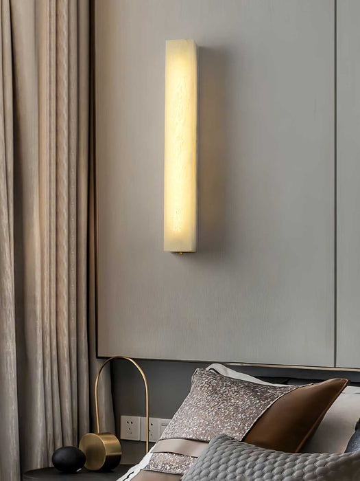 Lucent Pillar Alabaster Wall Light - Simprolos
