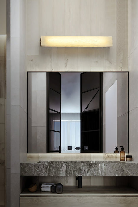 Lucent Pillar Alabaster Wall Light - Simprolos