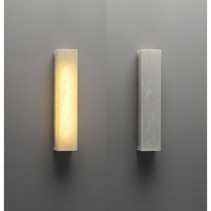Lucent Pillar Alabaster Wall Light - Simprolos