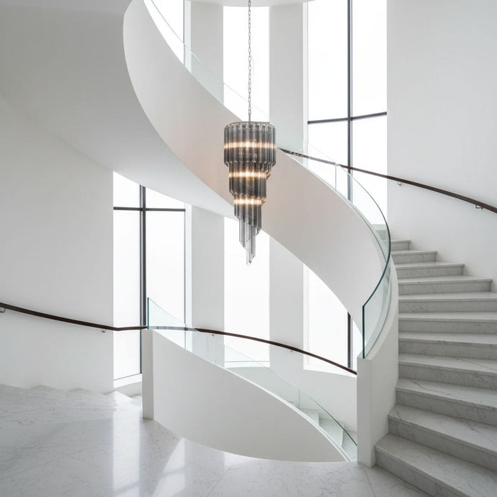 Lucente Noir Spiral Chandelier - Simprolos