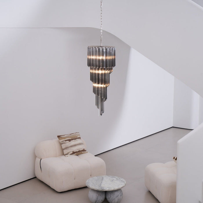 Lucente Noir Spiral Chandelier - Simprolos