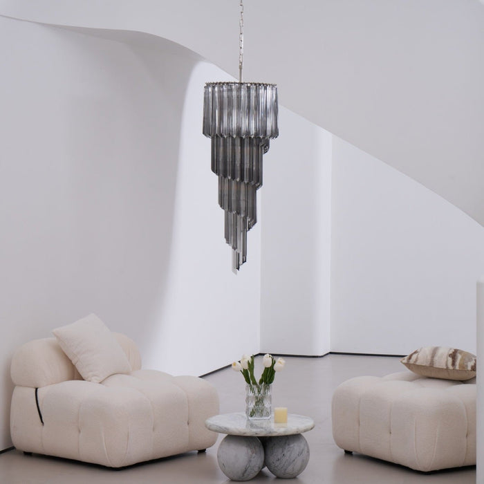 Lucente Noir Spiral Chandelier - Simprolos