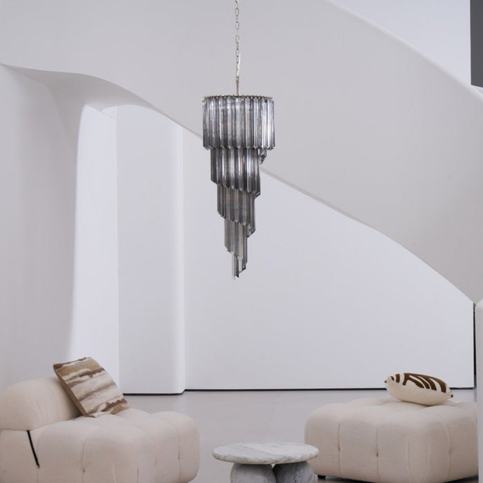 Lucente Noir Spiral Chandelier - Simprolos