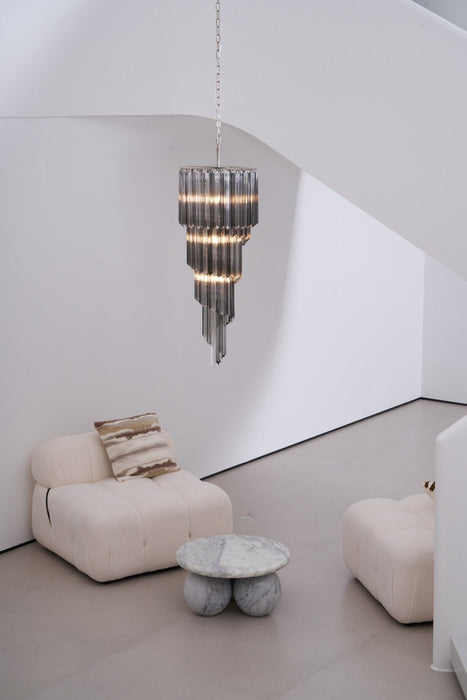 Lucente Noir Spiral Chandelier - Simprolos