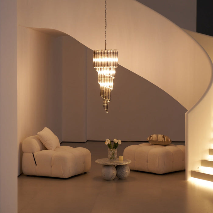 Lucente Noir Spiral Chandelier - Simprolos