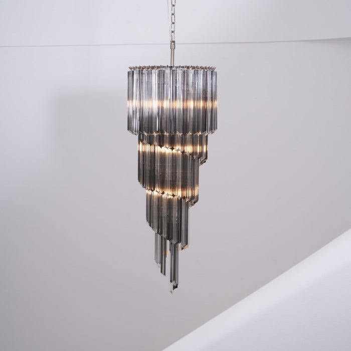 Lucente Noir Spiral Chandelier - Simprolos