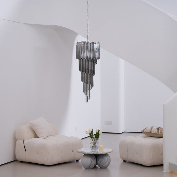 Lucente Noir Spiral Chandelier - Simprolos