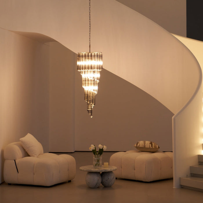 Lucente Noir Spiral Chandelier - Simprolos